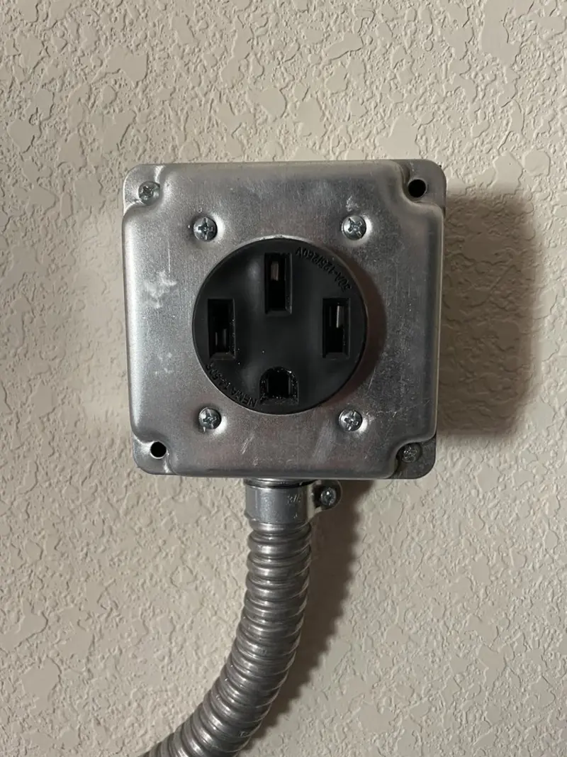 NEMA 14-50 outlet installed for Smart Home Electrical in Mendota Heights